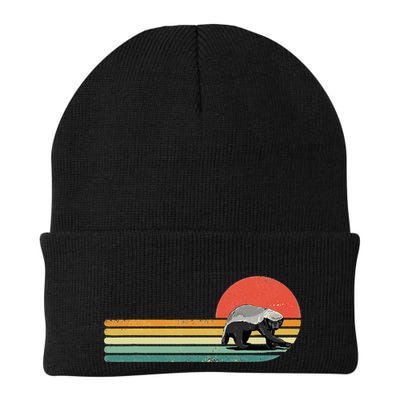 Honey Badger Retro Style Wild Animal Lover Zookeeper Beanie