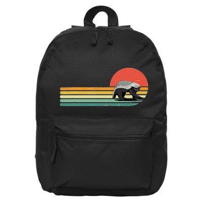 Honey Badger Retro Style Wild Animal Lover Zookeeper 16 in Basic Backpack