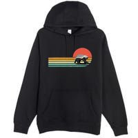 Honey Badger Retro Style Wild Animal Lover Zookeeper Premium Pullover Hoodie