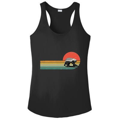 Honey Badger Retro Style Wild Animal Lover Zookeeper Ladies PosiCharge Competitor Racerback Tank