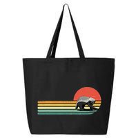 Honey Badger Retro Style Wild Animal Lover Zookeeper 25L Jumbo Tote