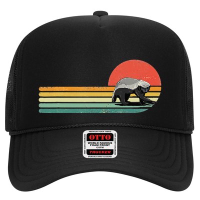 Honey Badger Retro Style Wild Animal Lover Zookeeper Trucker Hat