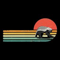 Honey Badger Retro Style Wild Animal Lover Zookeeper Tank Top