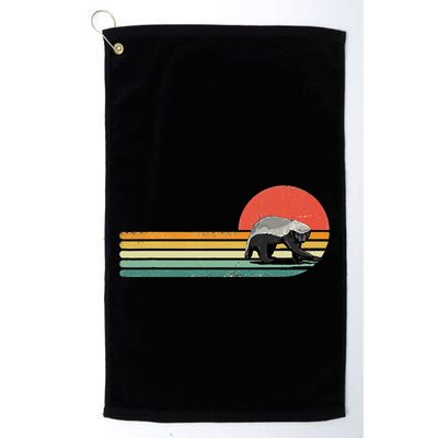Honey Badger Retro Style Wild Animal Lover Zookeeper Golf Towel
