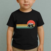 Honey Badger Retro Style Wild Animal Lover Zookeeper Toddler T-Shirt