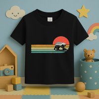 Honey Badger Retro Style Wild Animal Lover Zookeeper Toddler T-Shirt