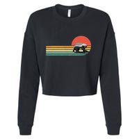Honey Badger Retro Style Wild Animal Lover Zookeeper Cropped Pullover Crew