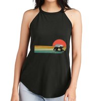 Honey Badger Retro Style Wild Animal Lover Zookeeper Women's Perfect Tri Rocker Tank