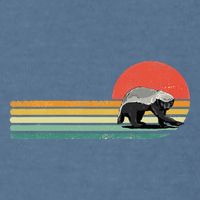 Honey Badger Retro Style Wild Animal Lover Zookeeper Garment-Dyed Sweatshirt