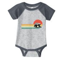 Honey Badger Retro Style Wild Animal Lover Zookeeper Infant Baby Jersey Bodysuit