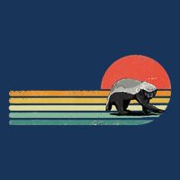 Honey Badger Retro Style Wild Animal Lover Zookeeper Infant Baby Jersey Bodysuit