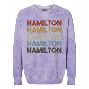 Hamilton Bermuda Retro Style Colorblast Crewneck Sweatshirt