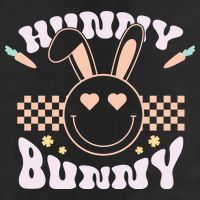 Hunny Bunny Retro Easter Holiday 7 Panel Mesh Trucker Snapback Hat