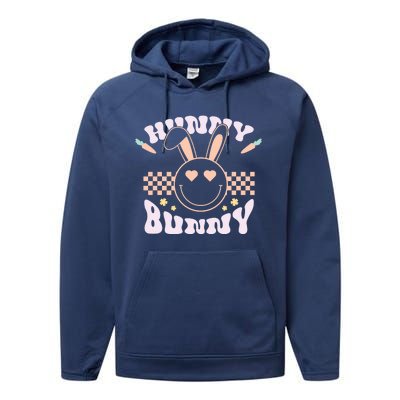 Hunny Bunny Retro Easter Holiday Performance Fleece Hoodie