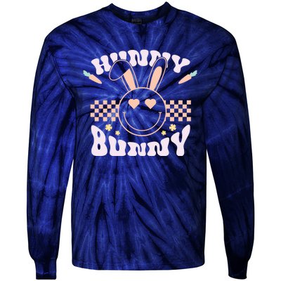 Hunny Bunny Retro Easter Holiday Tie-Dye Long Sleeve Shirt