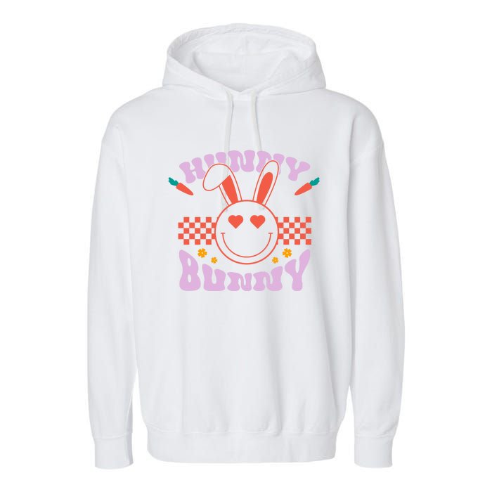 Hunny Bunny Retro Easter Holiday Garment-Dyed Fleece Hoodie