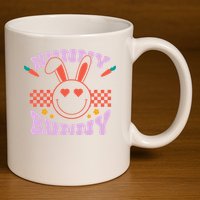 Hunny Bunny Retro Easter Holiday 11oz C Handle Ceramic Mug