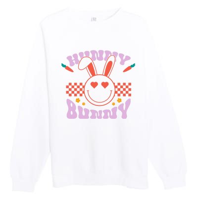 Hunny Bunny Retro Easter Holiday Premium Crewneck Sweatshirt