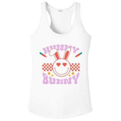 Hunny Bunny Retro Easter Holiday Ladies PosiCharge Competitor Racerback Tank
