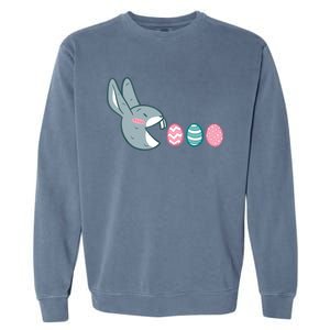 HUNGRY BUNNY RABBIT Egg Hunt Boy Girl Easter Day Garment-Dyed Sweatshirt