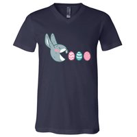 HUNGRY BUNNY RABBIT Egg Hunt Boy Girl Easter Day V-Neck T-Shirt