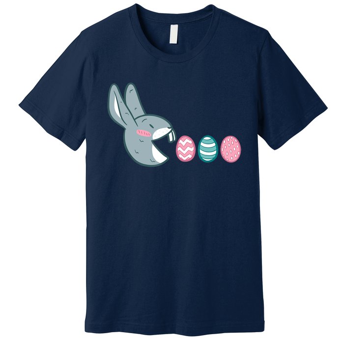 HUNGRY BUNNY RABBIT Egg Hunt Boy Girl Easter Day Premium T-Shirt