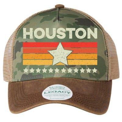 Houston Baseball Retro Vintage Legacy Tie Dye Trucker Hat