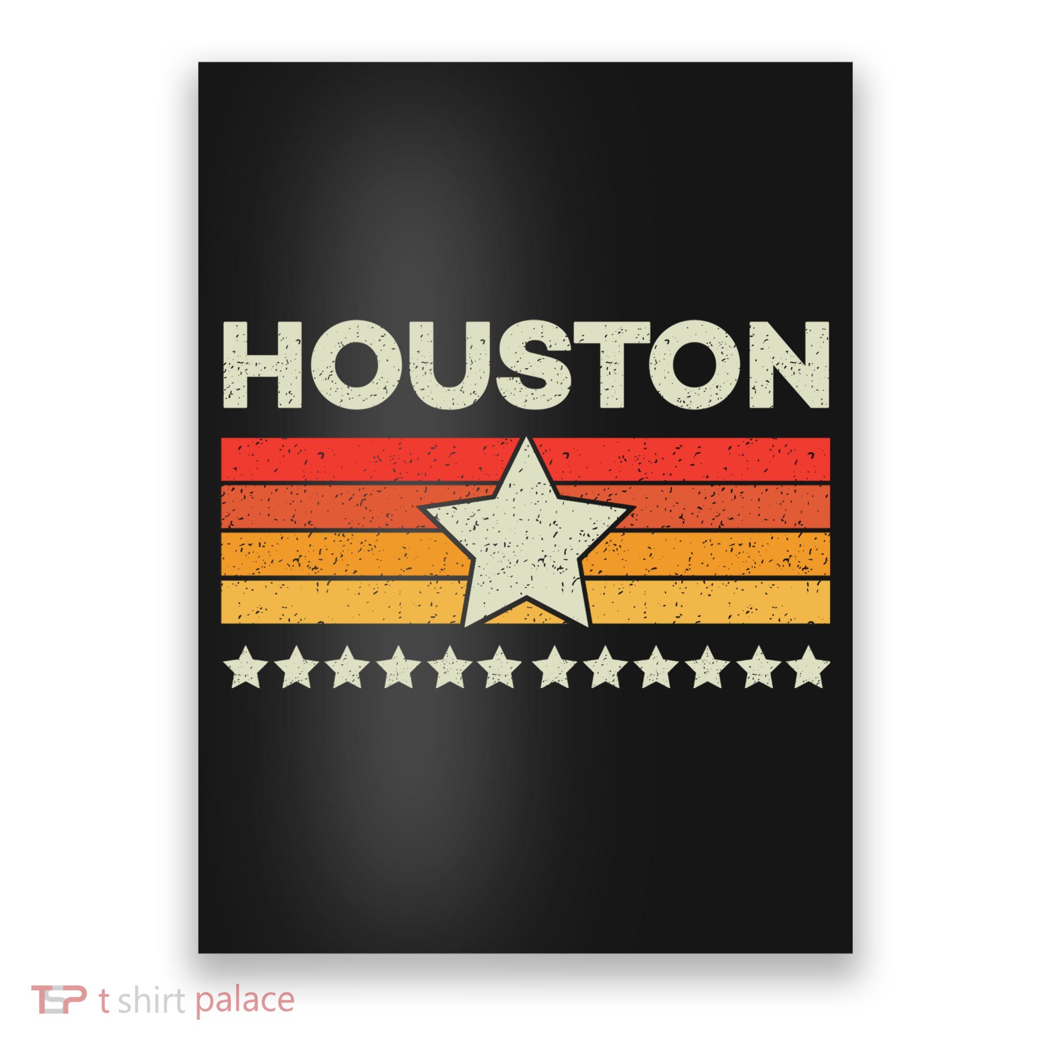 Houston Baseball Retro Vintage Poster
