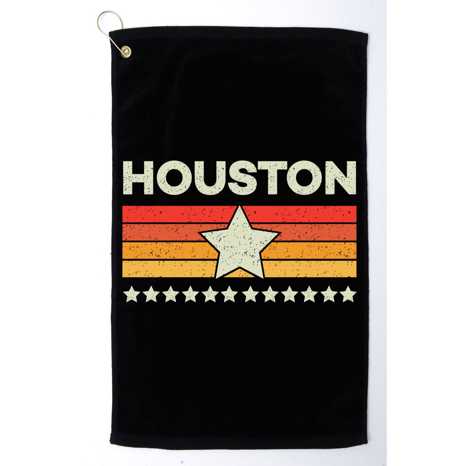 Houston Baseball Retro Vintage Golf Towel