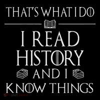 History Book Reader Gifts I Read History Know Things Womens T-Shirt