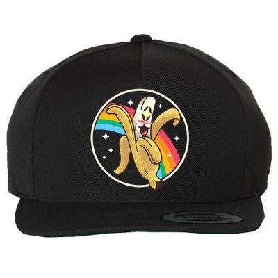 Happy Banana Rainbow Japan Style Otaku Kawaii Vaporwave Funny Gift Wool Snapback Cap