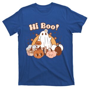 Hi Boo Retro Groovy Hippie Cute Ghost Halloween Gift T-Shirt