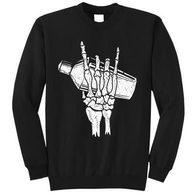 Halloween Bartender Rock On Hand Shaker Skeleton Bartending Sweatshirt