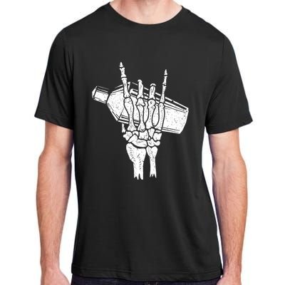 Halloween Bartender Rock On Hand Shaker Skeleton Bartending Adult ChromaSoft Performance T-Shirt