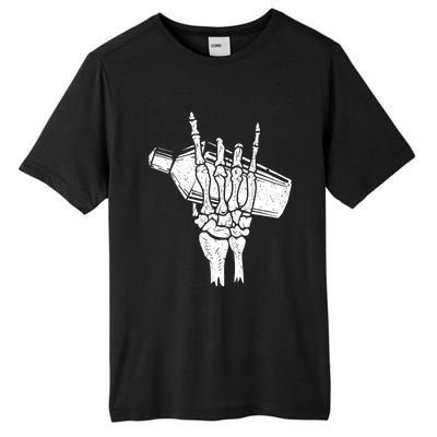 Halloween Bartender Rock On Hand Shaker Skeleton Bartending Tall Fusion ChromaSoft Performance T-Shirt