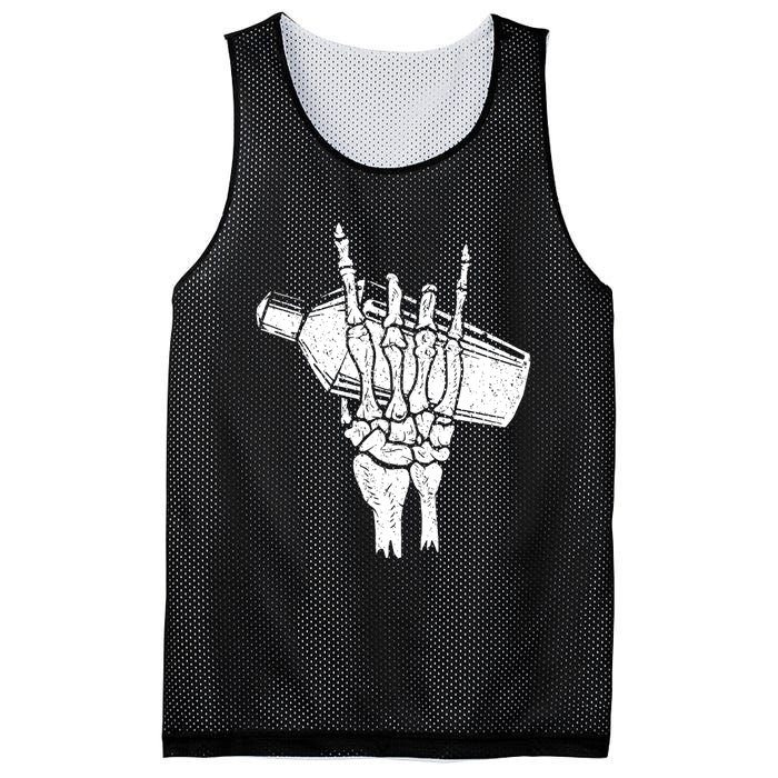 Halloween Bartender Rock On Hand Shaker Skeleton Bartending Mesh Reversible Basketball Jersey Tank