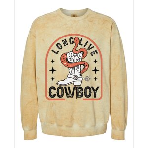 Howdy Bronc Rodeo Cow Boot Riding Horse Colorblast Crewneck Sweatshirt