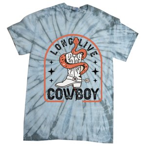 Howdy Bronc Rodeo Cow Boot Riding Horse Tie-Dye T-Shirt