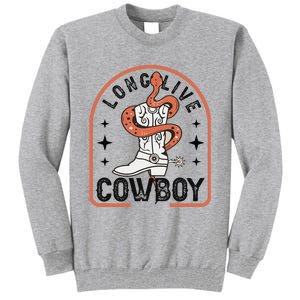 Howdy Bronc Rodeo Cow Boot Riding Horse Tall Sweatshirt