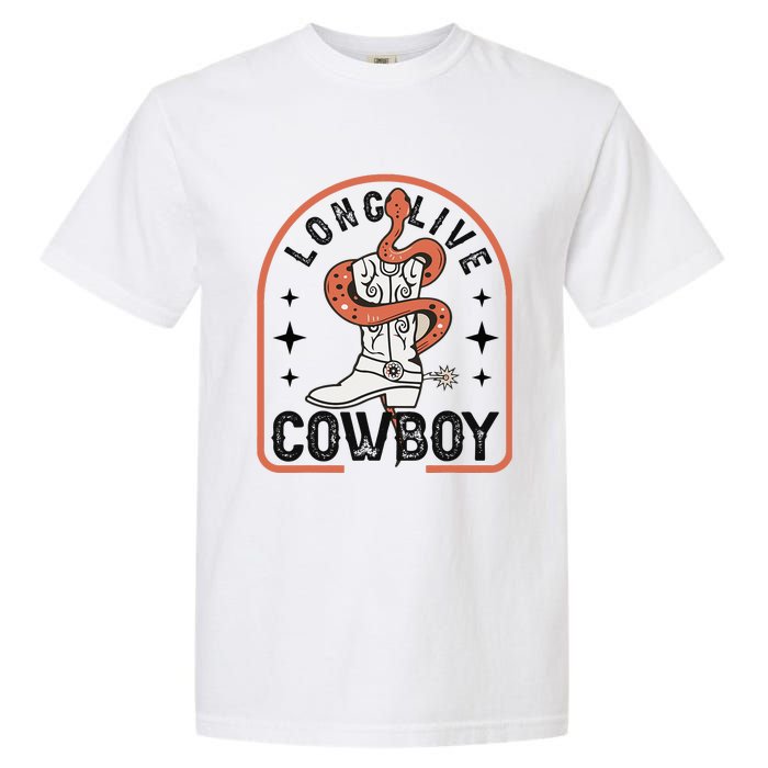 Howdy Bronc Rodeo Cow Boot Riding Horse Garment-Dyed Heavyweight T-Shirt