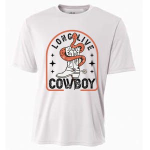 Howdy Bronc Rodeo Cow Boot Riding Horse Cooling Performance Crew T-Shirt