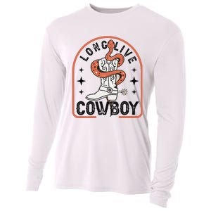 Howdy Bronc Rodeo Cow Boot Riding Horse Cooling Performance Long Sleeve Crew