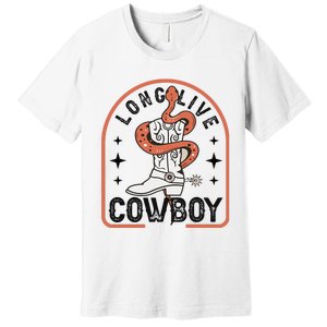 Howdy Bronc Rodeo Cow Boot Riding Horse Premium T-Shirt