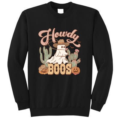 Howdy Boo Retro Western Halloween For Cowboy Cowgirl Gift Tall Sweatshirt