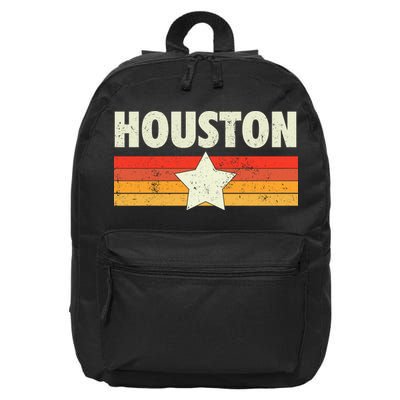 Houston Baseball Retro Vintage Gift 16 in Basic Backpack