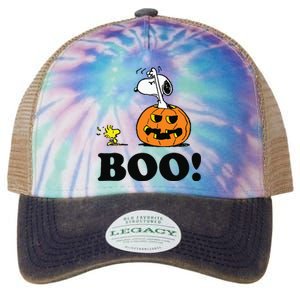 Halloween Boo Raglan Baseball Legacy Tie Dye Trucker Hat