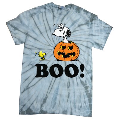 Halloween Boo Raglan Baseball Tie-Dye T-Shirt