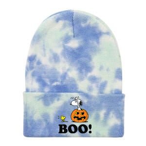 Halloween Boo Raglan Baseball Tie Dye 12in Knit Beanie