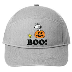 Halloween Boo Raglan Baseball 7-Panel Snapback Hat