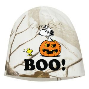 Halloween Boo Raglan Baseball Kati - Camo Knit Beanie